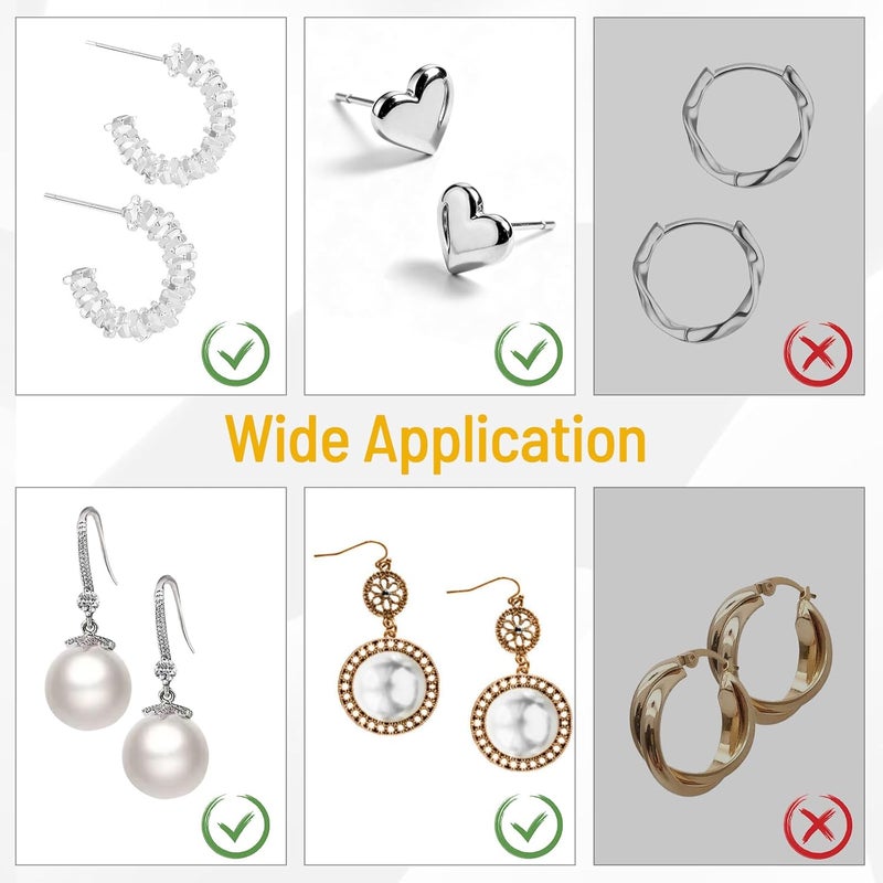 DSOMHZ Earring Backs Replacements,Bullet Earring Backs for Studs/Droopy Ears, Secure Locking Backings for Sensitive Ears, Hypoallergenic&Comfortable (Gold 6 PCS) - Image 4